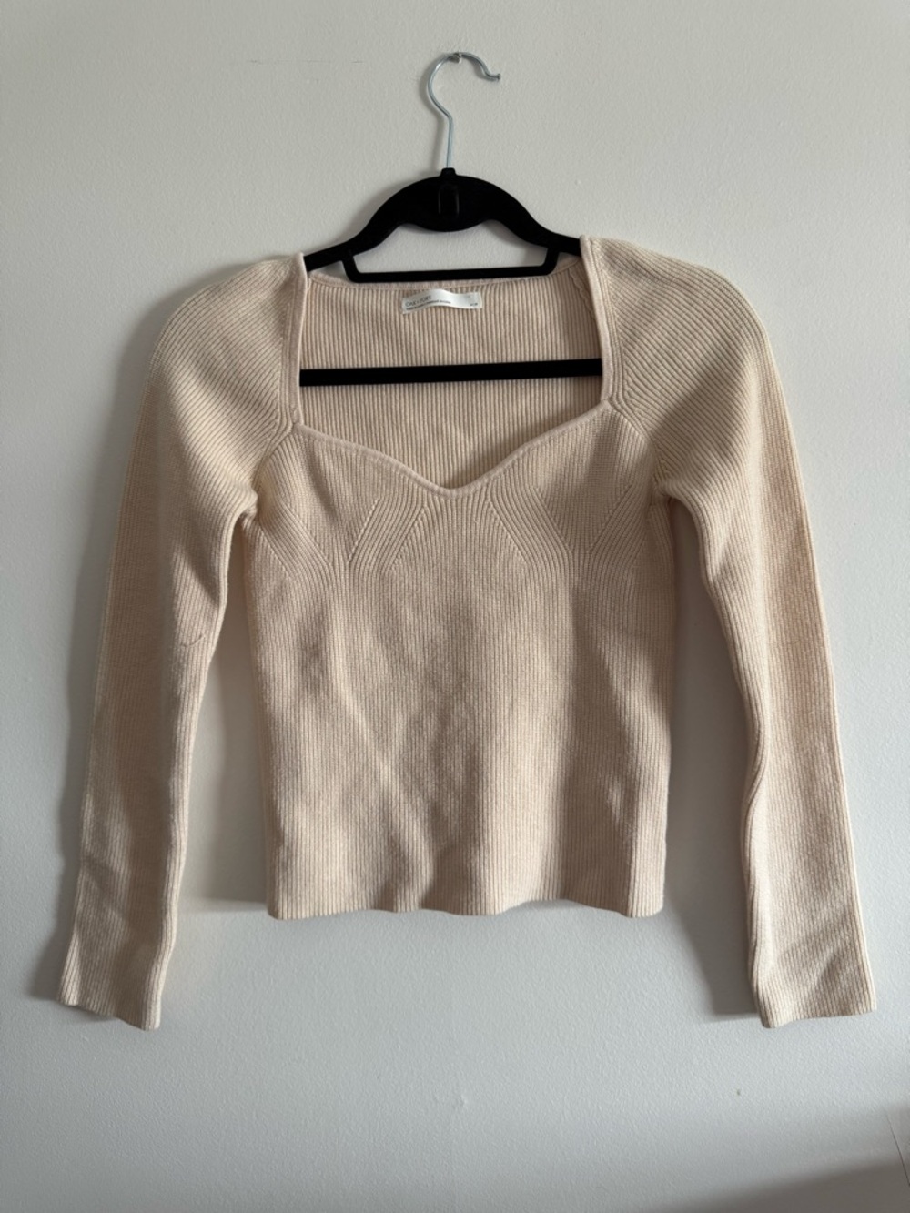 Oak + Fort Ribbed Knit Long Sleeve top, Girly, Feminine top, normcore, preppy